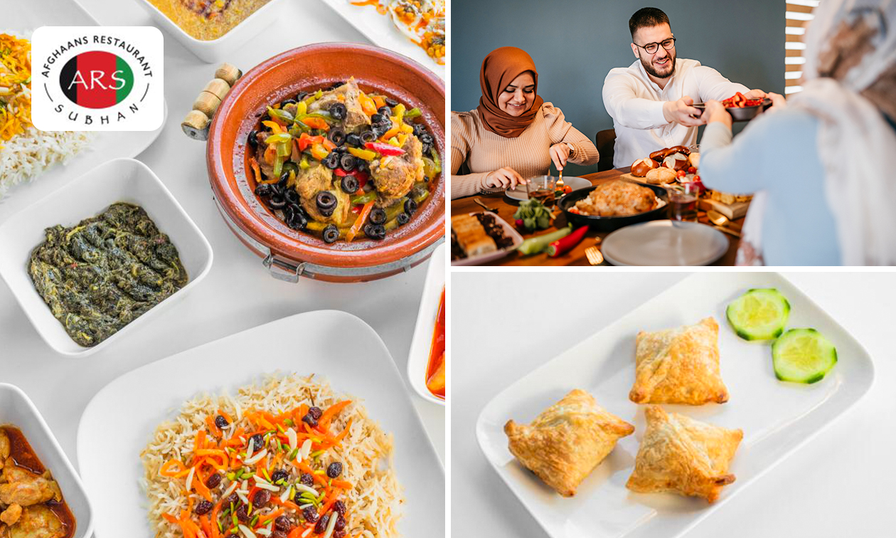 Afghaans 3-gangen keuzediner bij Afghaans Restaurant Subhan