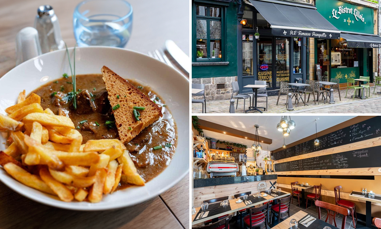 Menu en 2 ou 3 services à la carte au coeur du Vieux-Lille Menu en 2 ou 3 services à la carte au coeur du Vieux-Lille