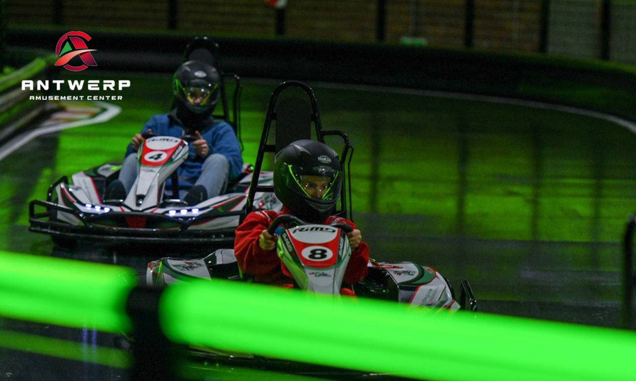 2 of 3 heats karten + evt. Formule 1-simulator bij Antwerp Amusement Center