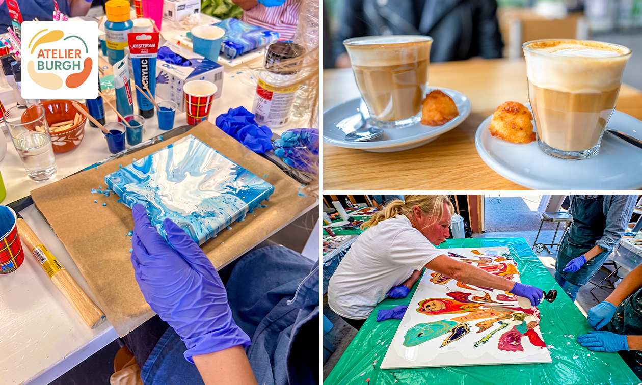 Workshop fluid art (1,5 uur) incl. koffie/thee en iets lekkers Workshop fluid art (1,5 uur) incl. koffie/thee en iets lekkers
