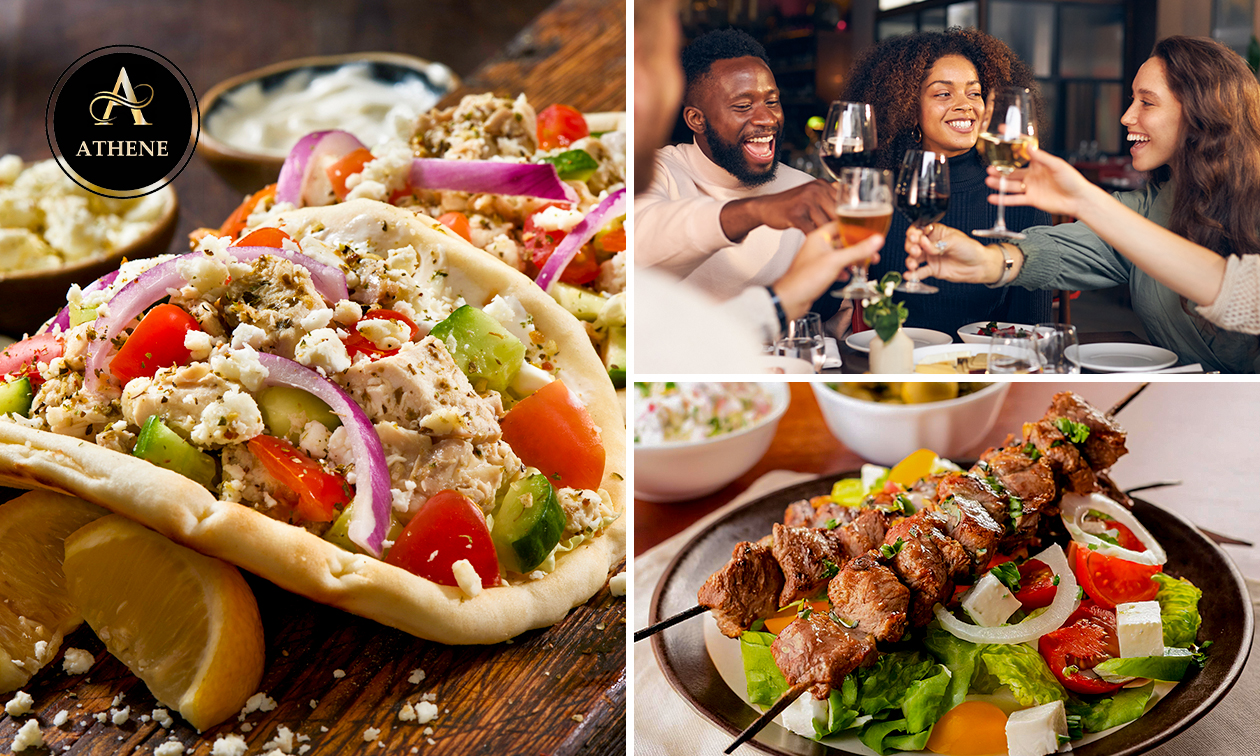 2-gangenlunch naar keuze bij Athene Grieks Restaurant-Brasserie