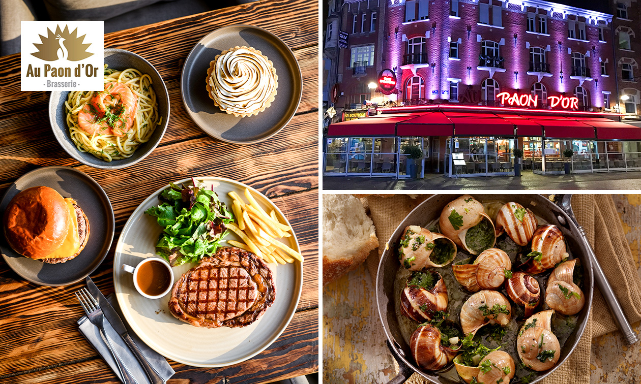 Menu en 2 ou 3 services à la carte au coeur de Lille