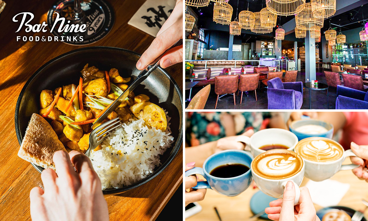 Aziatische 2-gangen keuzelunch of -diner + koffie of thee bij Bar Nine