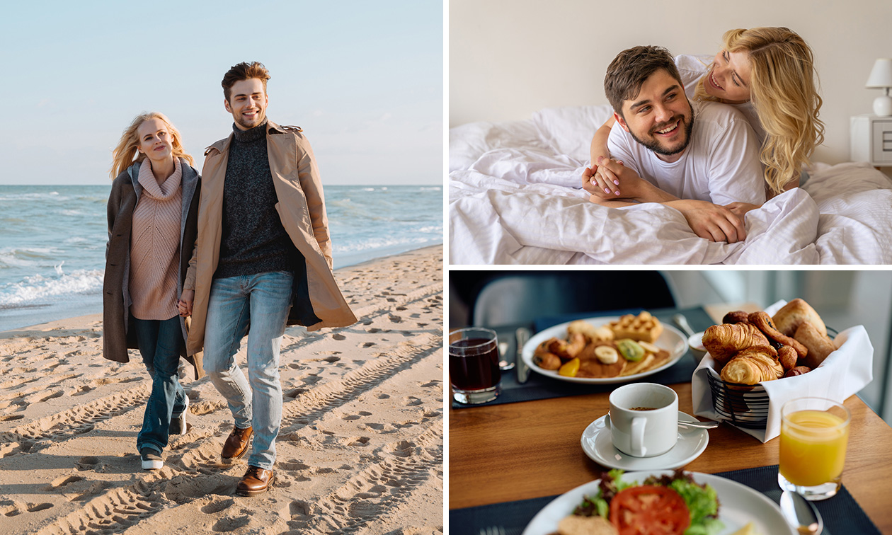 Nuit pour 2 + petit-déjeuner + évtl. dîner en 2 services au choix au cœur de Katwijk aan Zee