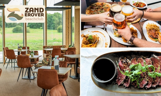 4-, 5- of 6-gangen shared dining-diner bij Beachclub Zand Erover