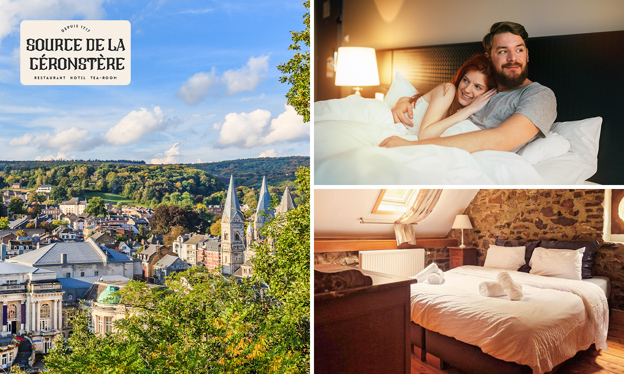 Nuit pour 2 + petit-déjeuner + évtl. dîner en 3 services et circuit en trottinettes près de Spa