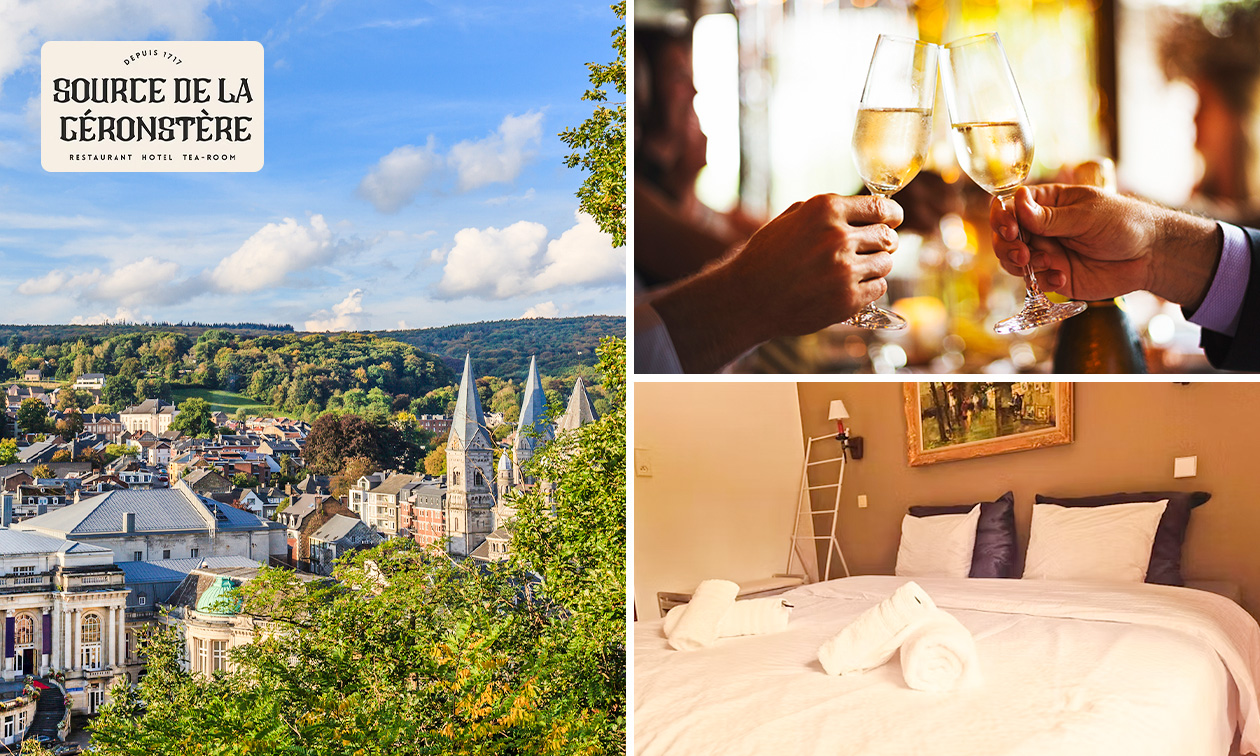 Nuit pour 2 + verre de bienvenue + coupe de bulles près de Spa