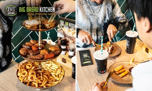3-gangen high friet (1,5 uur) met onbeperkt friet bij Big Bread Kitchen Schijndel
