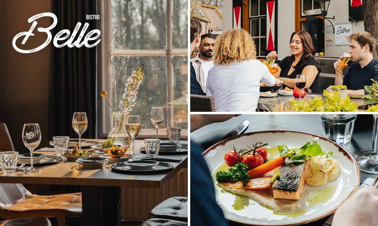 Hoofdgerecht + drankje naar keuze bij Bistro Belle
