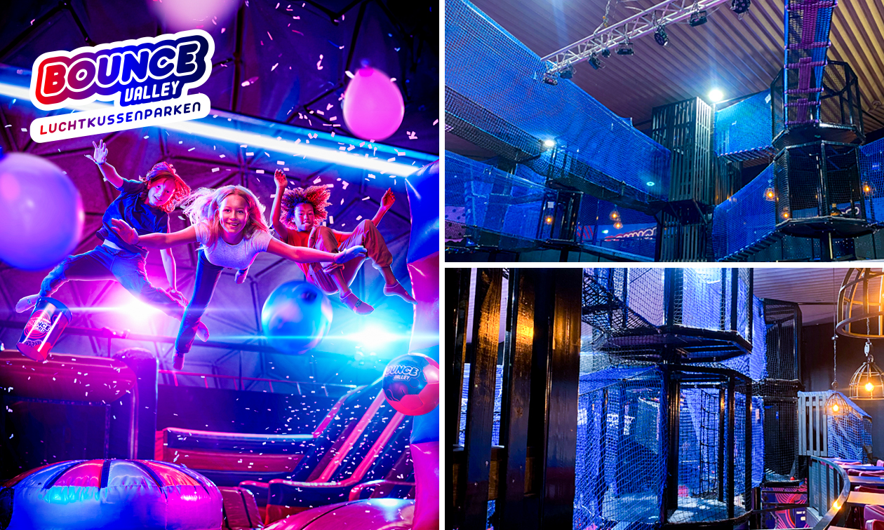 Entree Bounce Valley (2 uur) + nettenpark + sokken + verkoelende Slush Puppy