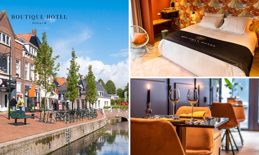 Nuit pour 2 + petit-déjeuner + dîner en 3 services + vélo + check-out tardif à Dokkum
