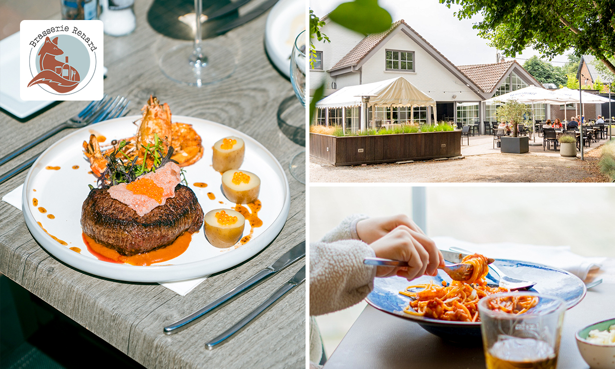 Culinaire 3-gangenlunch of -diner à la carte bij Brasserie Renard