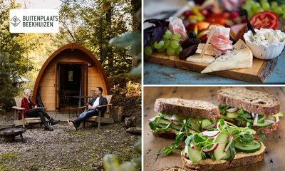 Nuit dans un Pod + service de petits pains et panier apéritif à Buitenplaats Beekhuizen