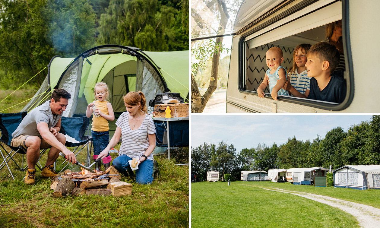 Emplacement de camping, chalet, cabane de pêcheur ou roulotte (2, 5 ou 7 nuits)