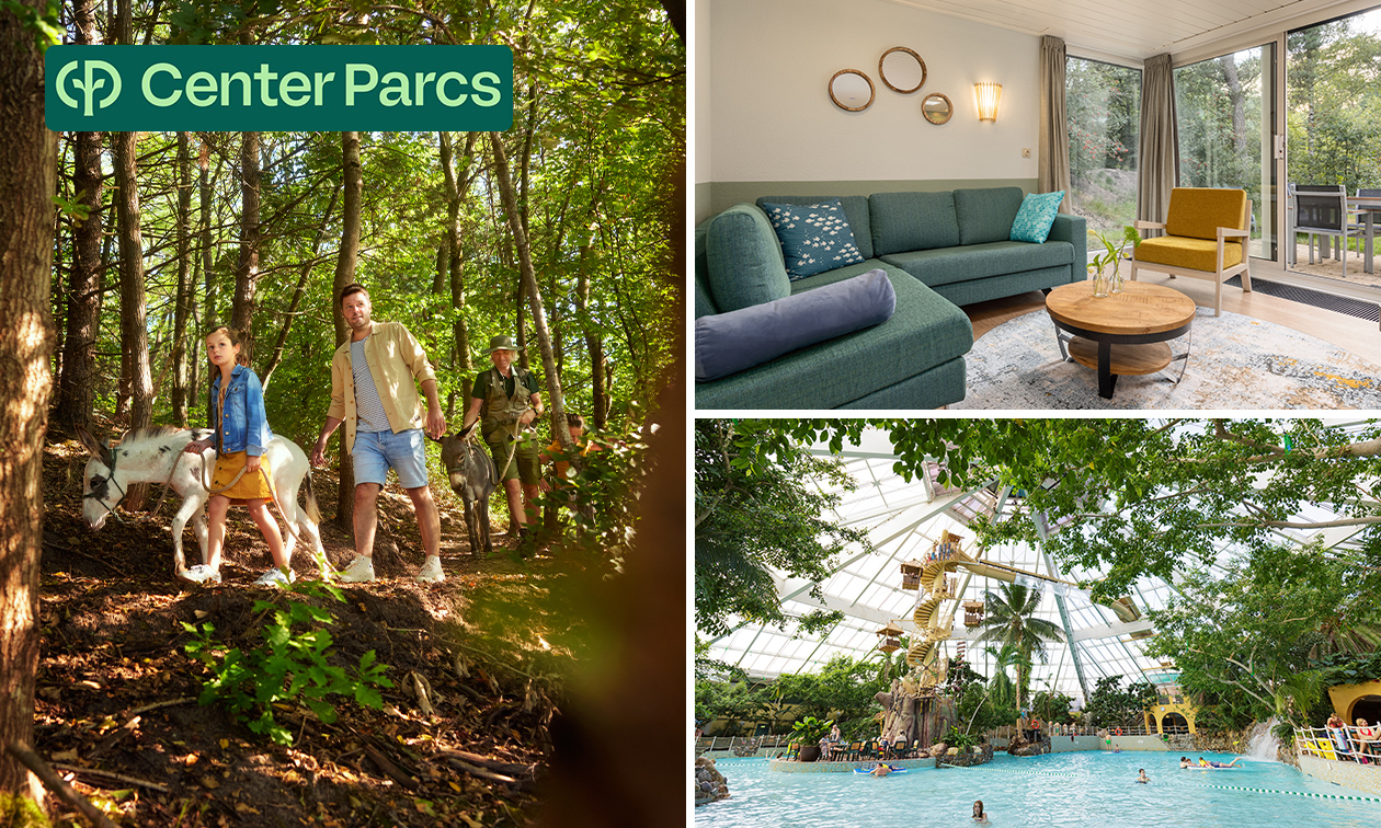 3, 4 of 7 overnachtingen voor 4 of 6 in Center Parcs De Vossemeren