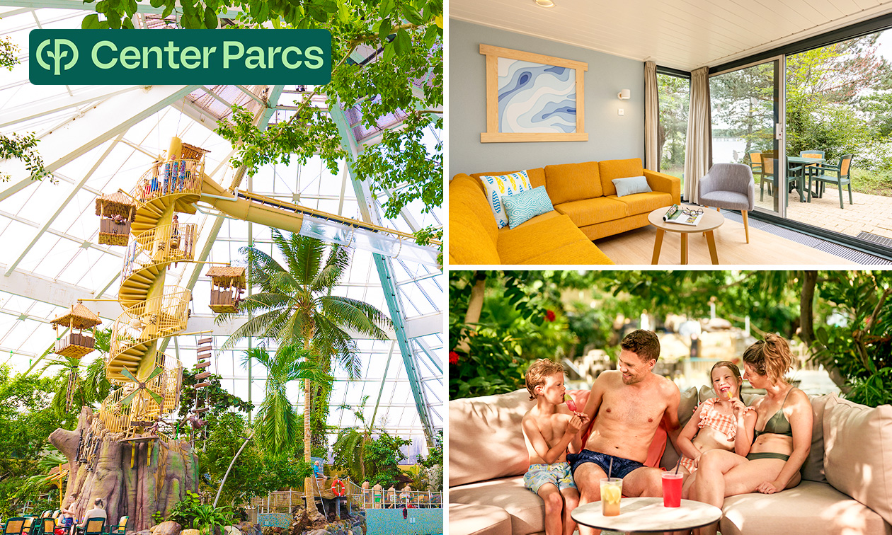 2, 3 ou 4 nuits pour 4 à 6 personnes au Center Parcs De Vossemeren