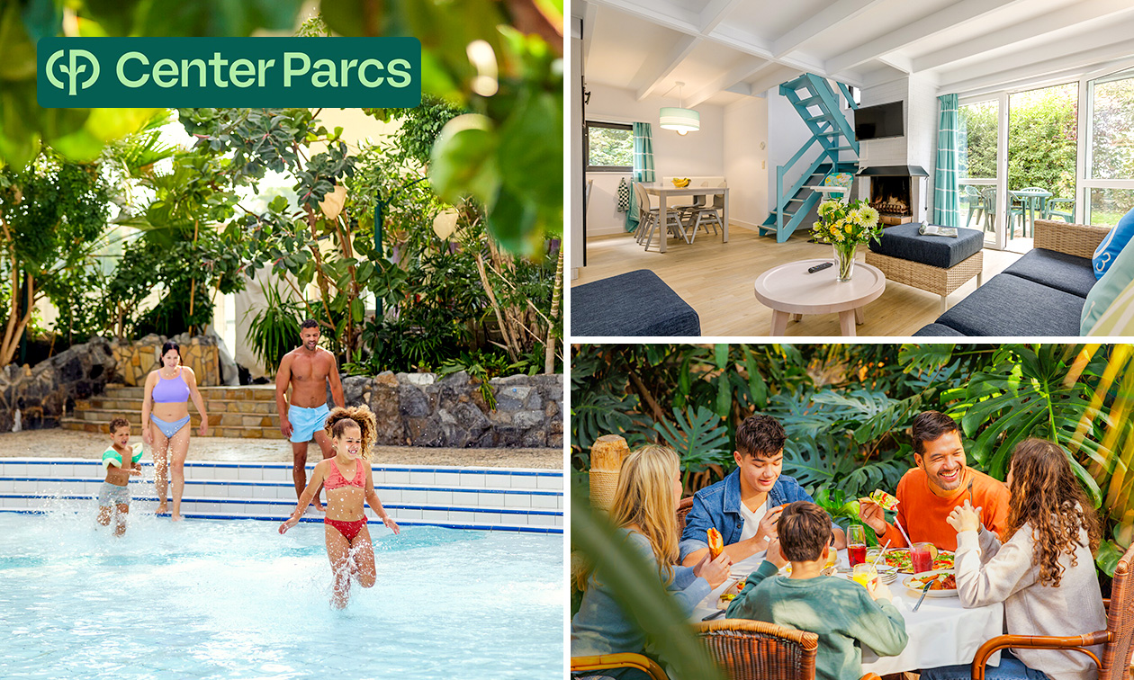 Week-end ou demi-semaine pour 4 à 6 personnes au Center Parcs Mystery Park en Belgique