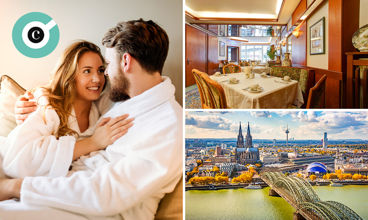 2 nuits pour 2 + petit-déjeuner + bouteille d'eau et plus au cœur de Cologne