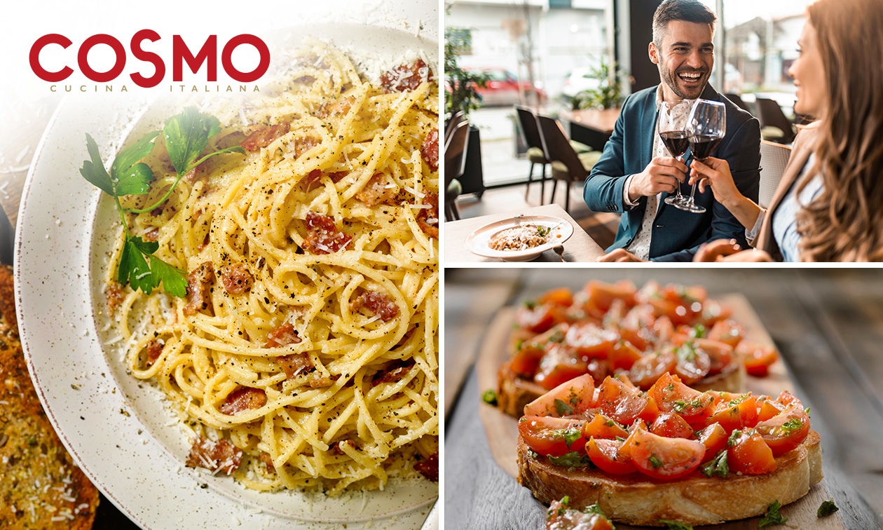 Italiaans 3-gangenlunch of -diner à la carte bij Cosmo Cucina Italiana