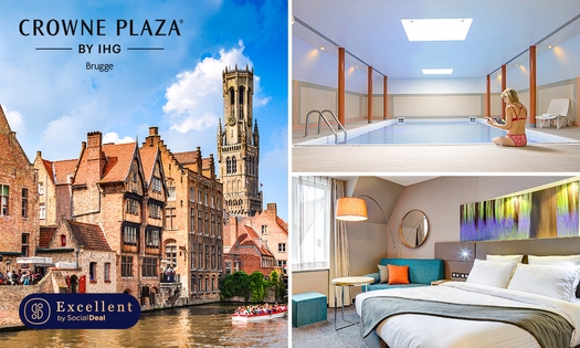 Overnachting voor 2 + ontbijt bij Crowne Plaza Brugge