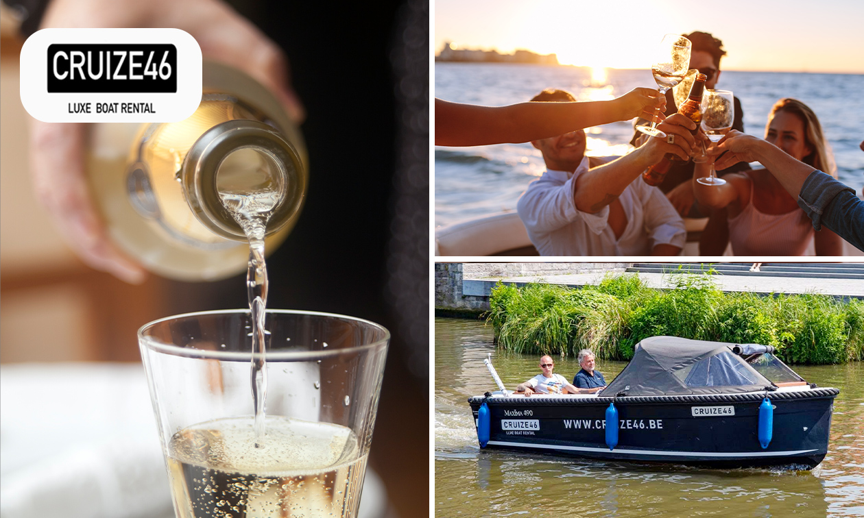 Rondvaart naar keuze op de Leie (2 uur) + fles cava