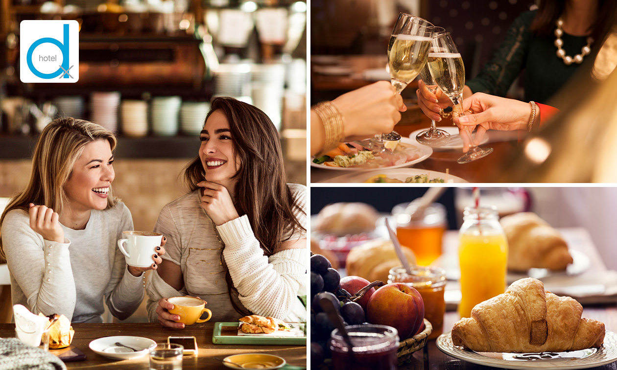 Ontbijtbuffet à volonté + glas bubbels bij D-Hotel