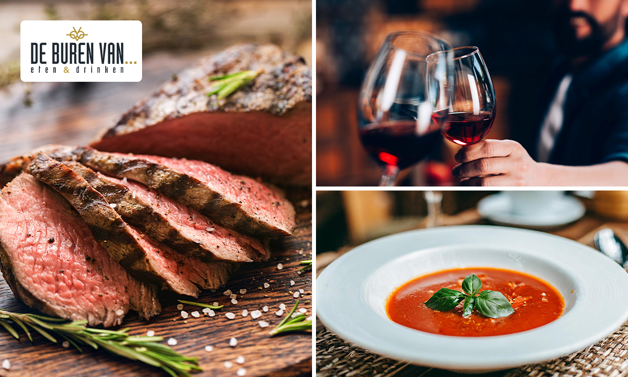 3-gangen keuzediner bij De Buren van...