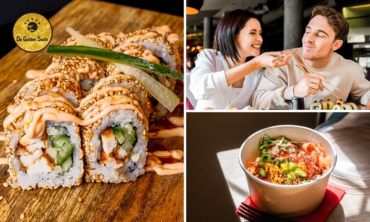 Grote pokébowl of sushibox naar keuze (24, 32 of 60 stuks)