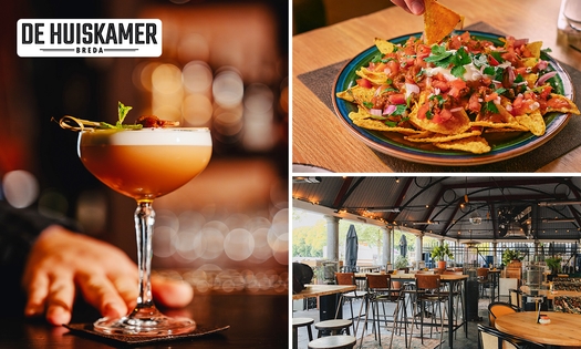 Borrelarrangement met 3 drankjes naar keuze + nacho's in hartje Breda