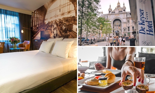 Nuit pour 2 + petit-déjeuner + bouteille de vin au coeur d'Anvers