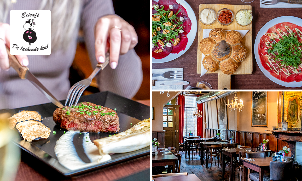 3-gangendiner incl. drankjes bij De Lachende Koe Leeuwarden