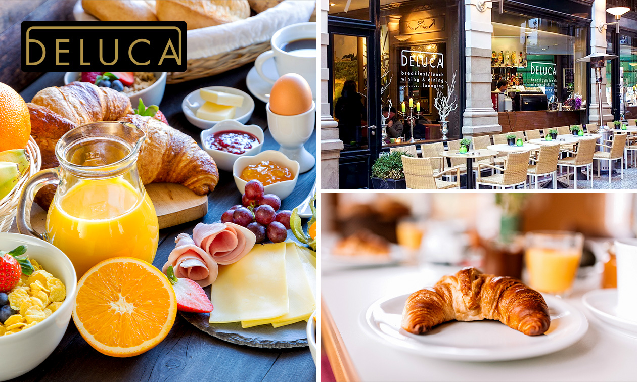 Uitgebreid ontbijt + koffie of thee + jus d'orange + evt. prosecco bij De Luca