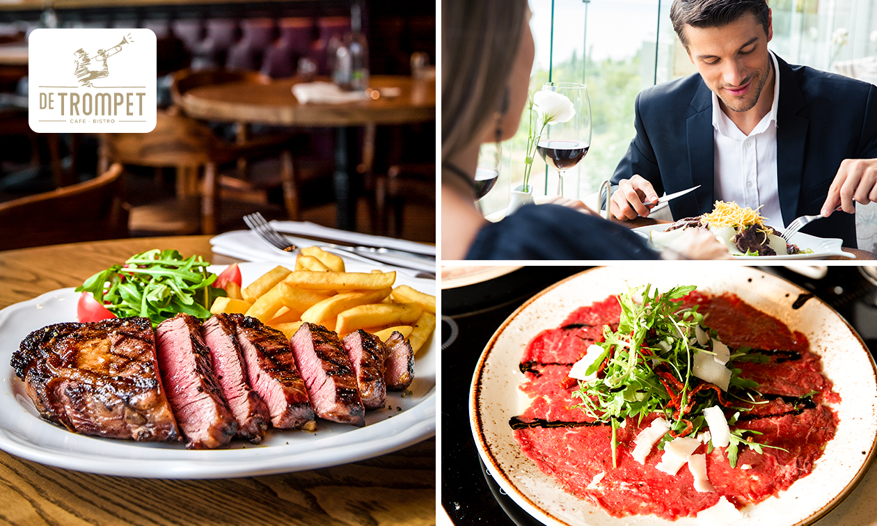 2- of 3-gangen keuzediner bij De Trompet in hartje Ieper