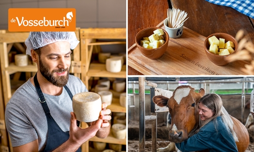Kaasworkshop (3 uur) of koeknuffelen (2 uur) + rondleiding + kaasproeverij