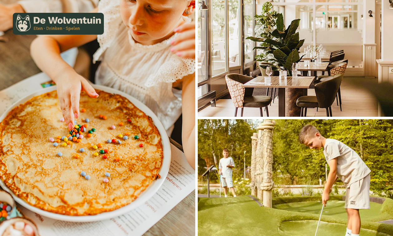 2-gangen pannenkoekendiner bij De Wolventuin