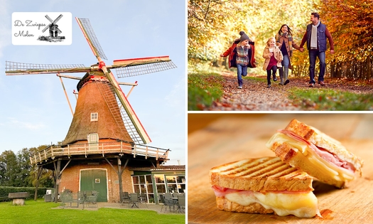 Borrelplank + drankje óf wandelarrangement incl. 2-gangenlunch en meer + toegang molen