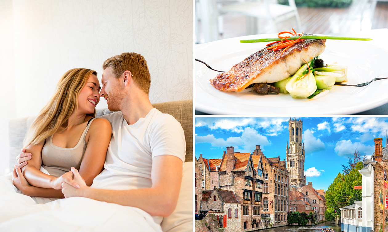 Nuit pour 2 + petit-déjeuner + lunch en 3 services + check-out tardif au cœur de Bruges