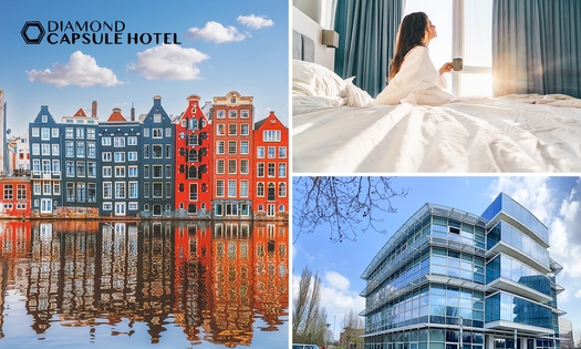 Nuit pour 1 ou 2 + petit-déjeuner + parking gratuit + check-out tardif près d'Amsterdam