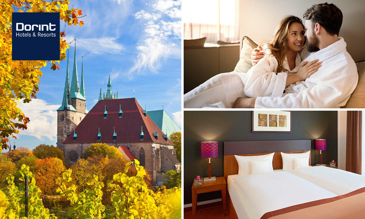 2 nuits pour 2 + petit-déjeuner et plus dans la ville fleurie d'Erfurt