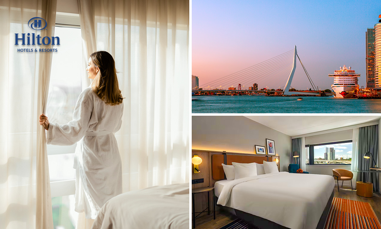 Nuit pour 2 + verre de bienvenue + petit-déjeuner + check-out tardif au cœur de Rotterdam