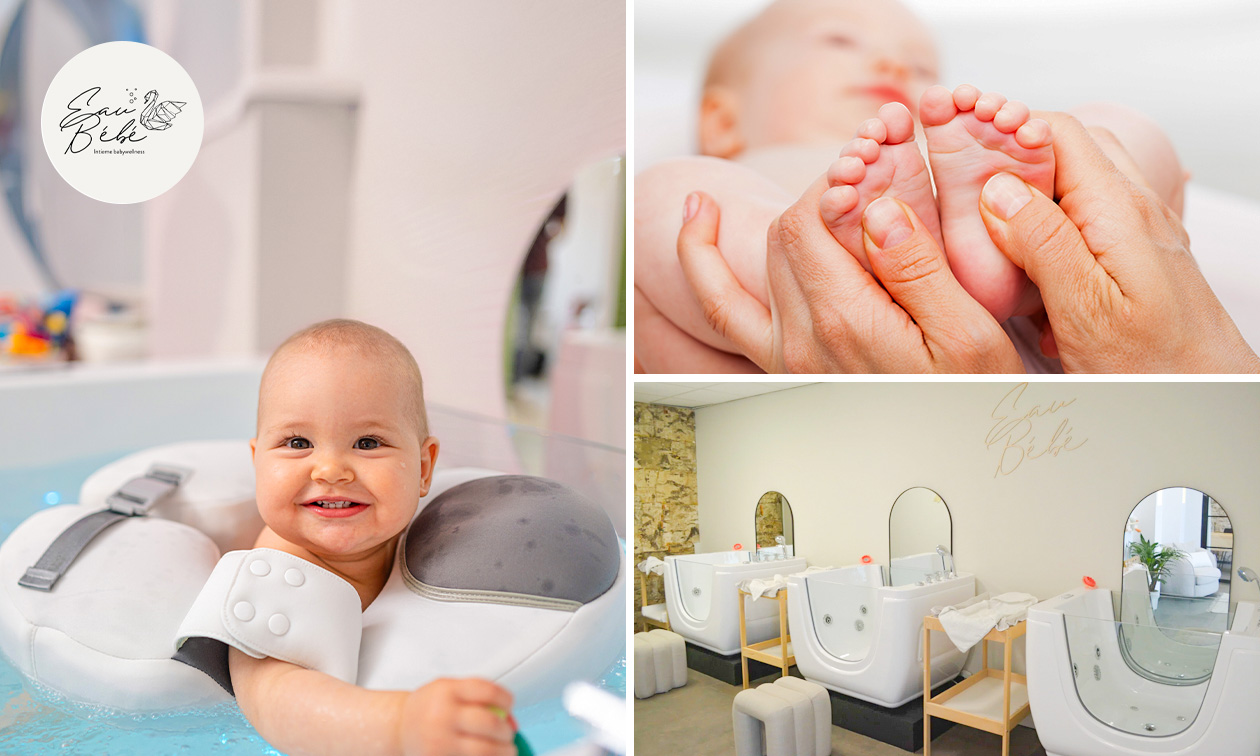 Babyfloaten (50 tot 60 min) of peuterzwemmen (30 min) + koffie of thee + evt. massage