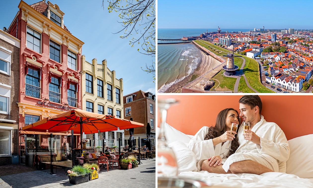 Nuit(s) pour 2 + bouteille de vin + check-out tardif + évtl. dîner en 3 services à Flessingue