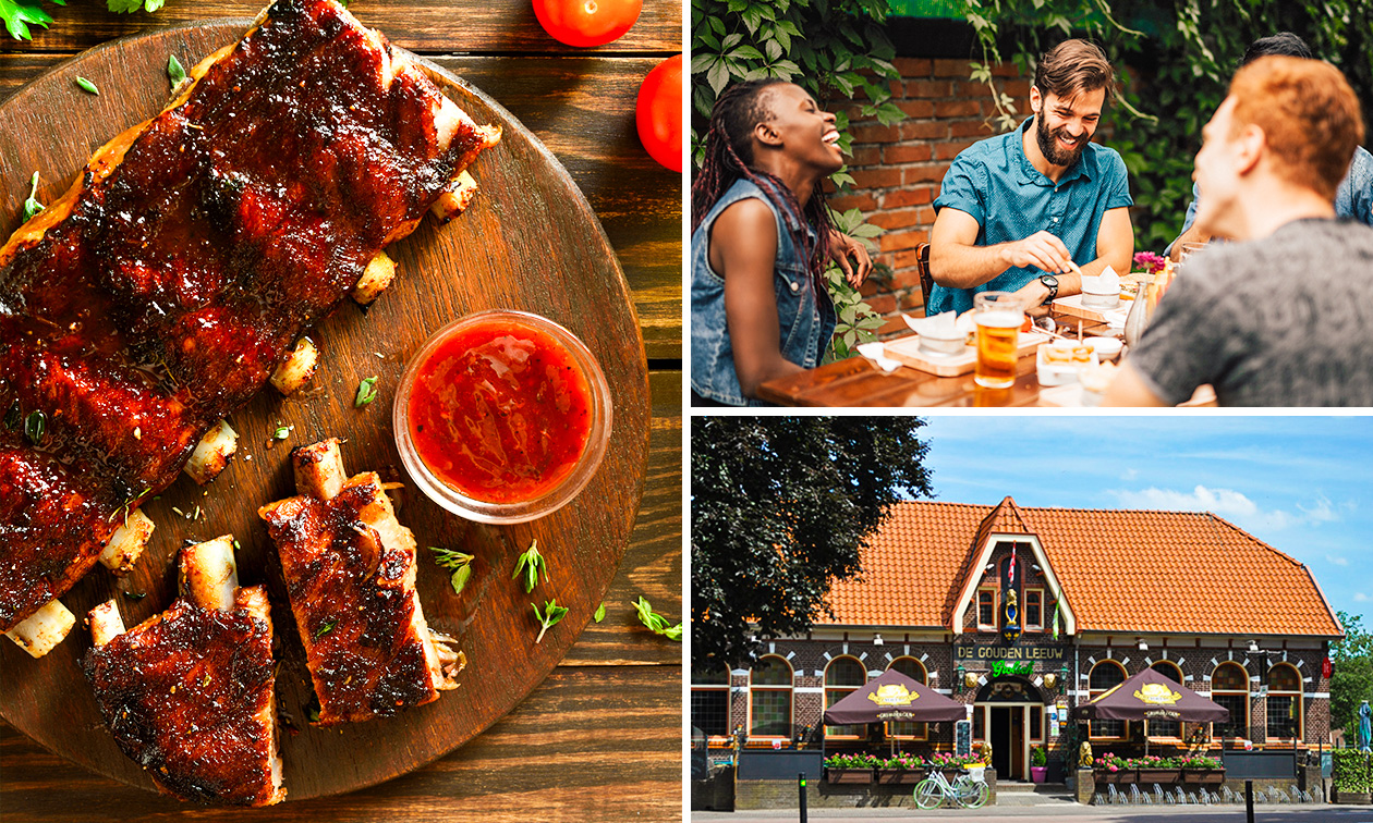 3-gangendiner à la carte bij Eetcafé De Gouden Leeuw