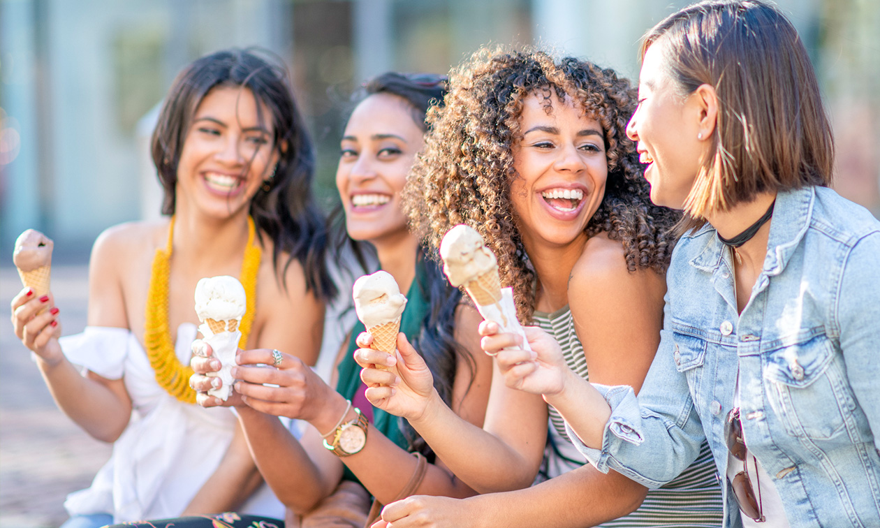 Stempelkarte für 10 Kugeln Eis zum Abholen