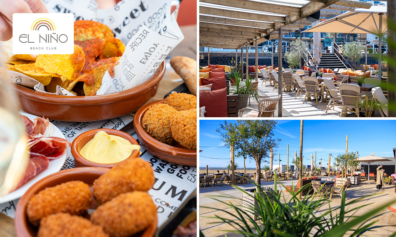 Tapasarrangement voor 2 personen bij El Niño Beach Club