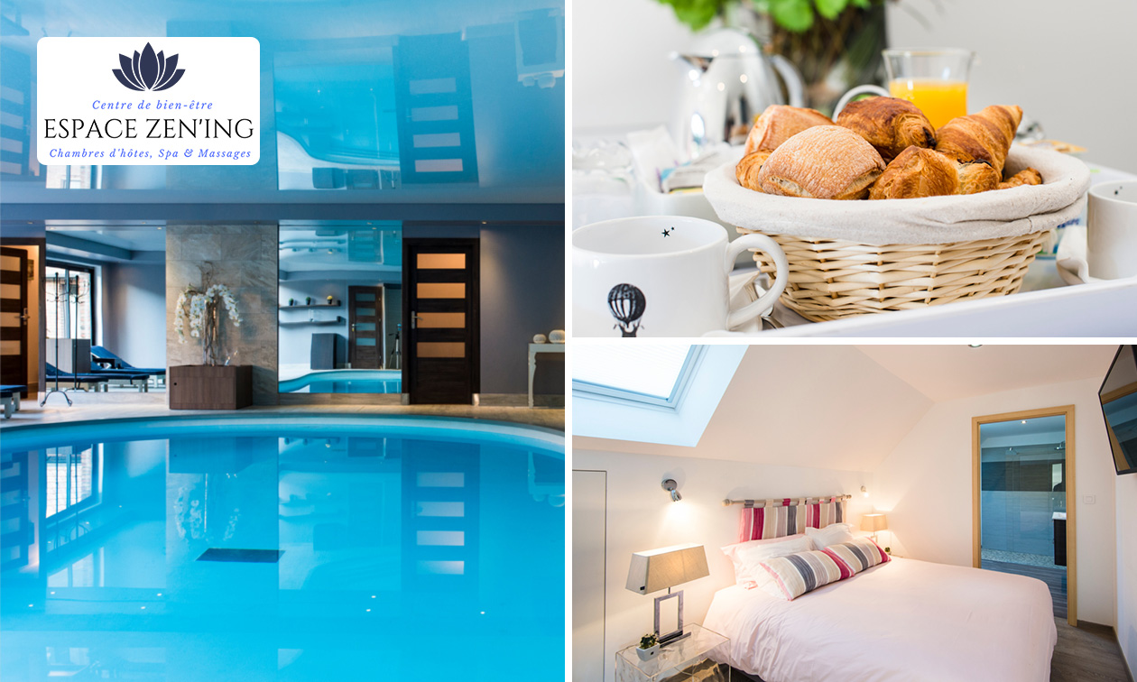 1 nuit pour 2 + petit-déjeuner + piscine + accès wellness privé (90 min) près de Lille