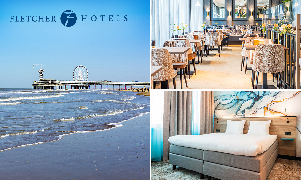 Nuit(s) pour 2 + petit-déjeuner + dîner dégustation à partager au Fletcher Scheveningen