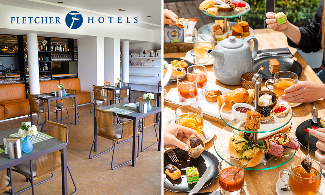 High Tea, High Wine, High Beer of High Bubbles voor 2 bij Fletcher Hotels
