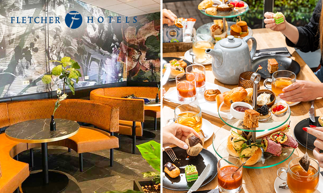 High Tea, High Wine, High Beer of High Bubbles voor 2 bij Fletcher Hotels