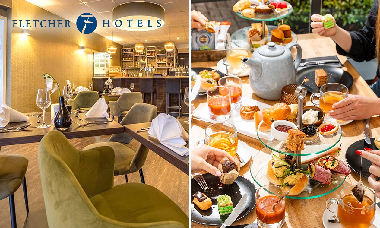 High Tea, High Wine, High Beer of High Bubbles voor 2 bij Fletcher Hotels